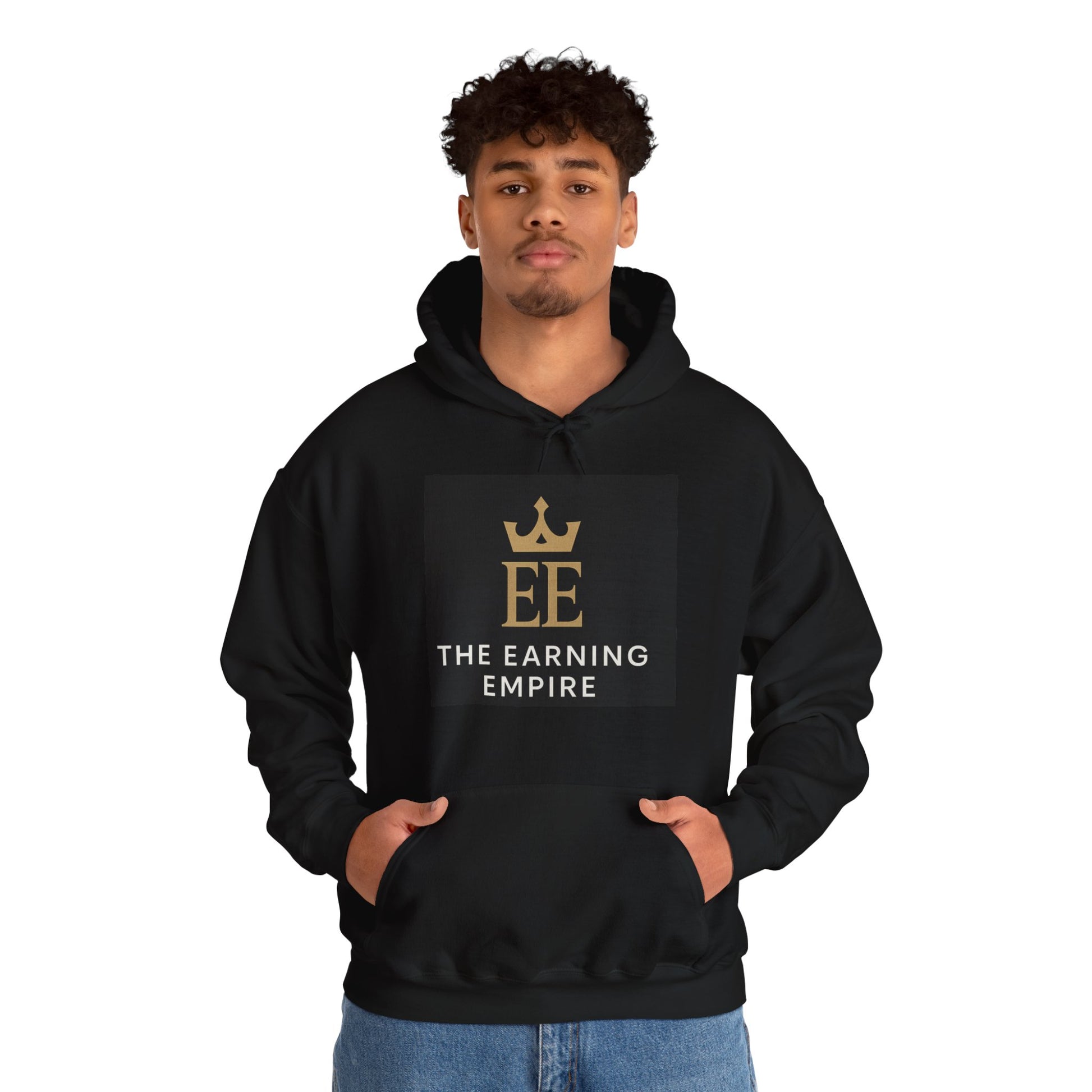 Earning Empire Hoodie, Unisex Heavy Blend Sweatshirt, Motivational Gift, Casual Wear, Streetwear, Comfortable Fashion
