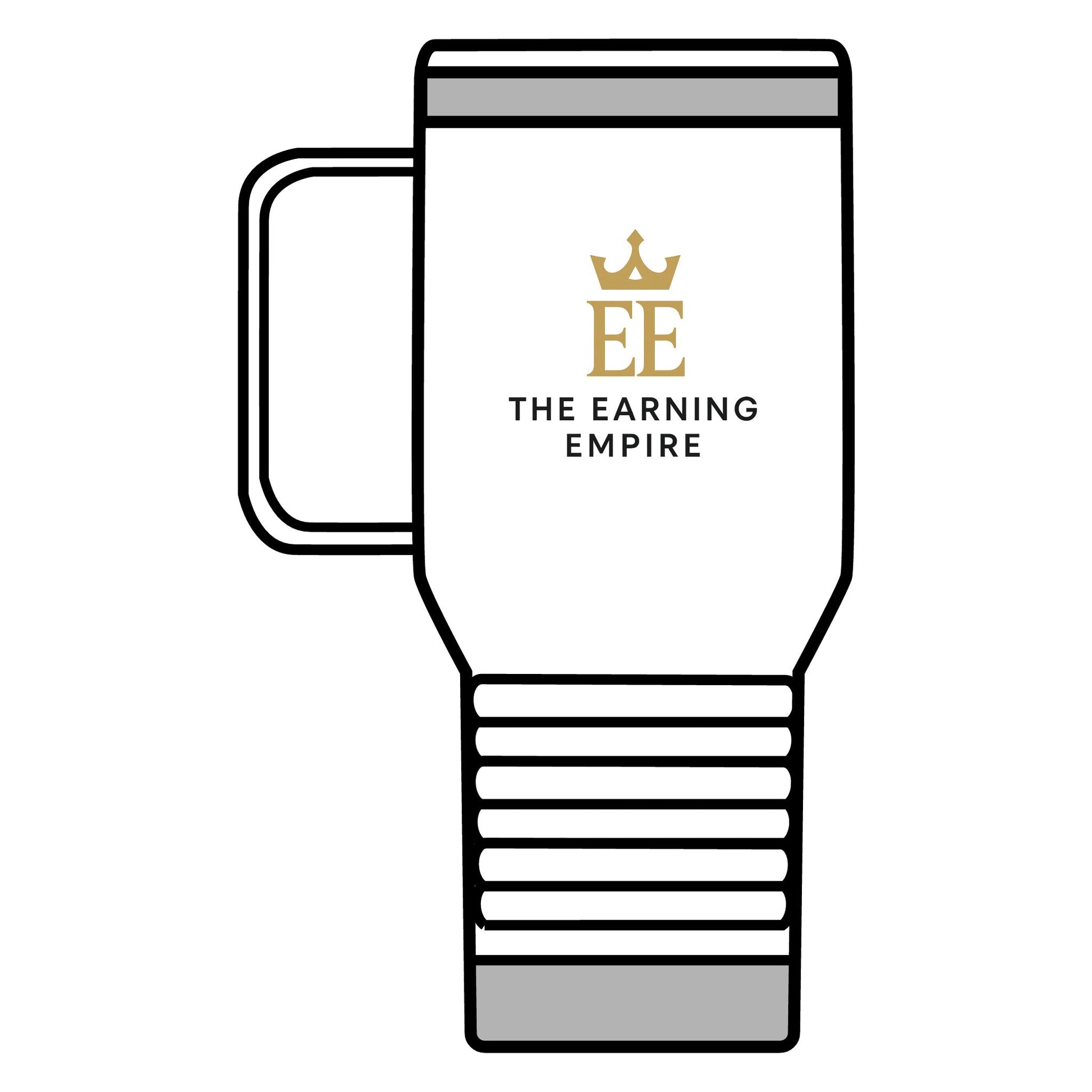 The Earning Empire Luxury Travel Mug, The Earning Empire, 20oz, Coffee Lover Gift, Custom Thermal Cup, Business Travel Accessory