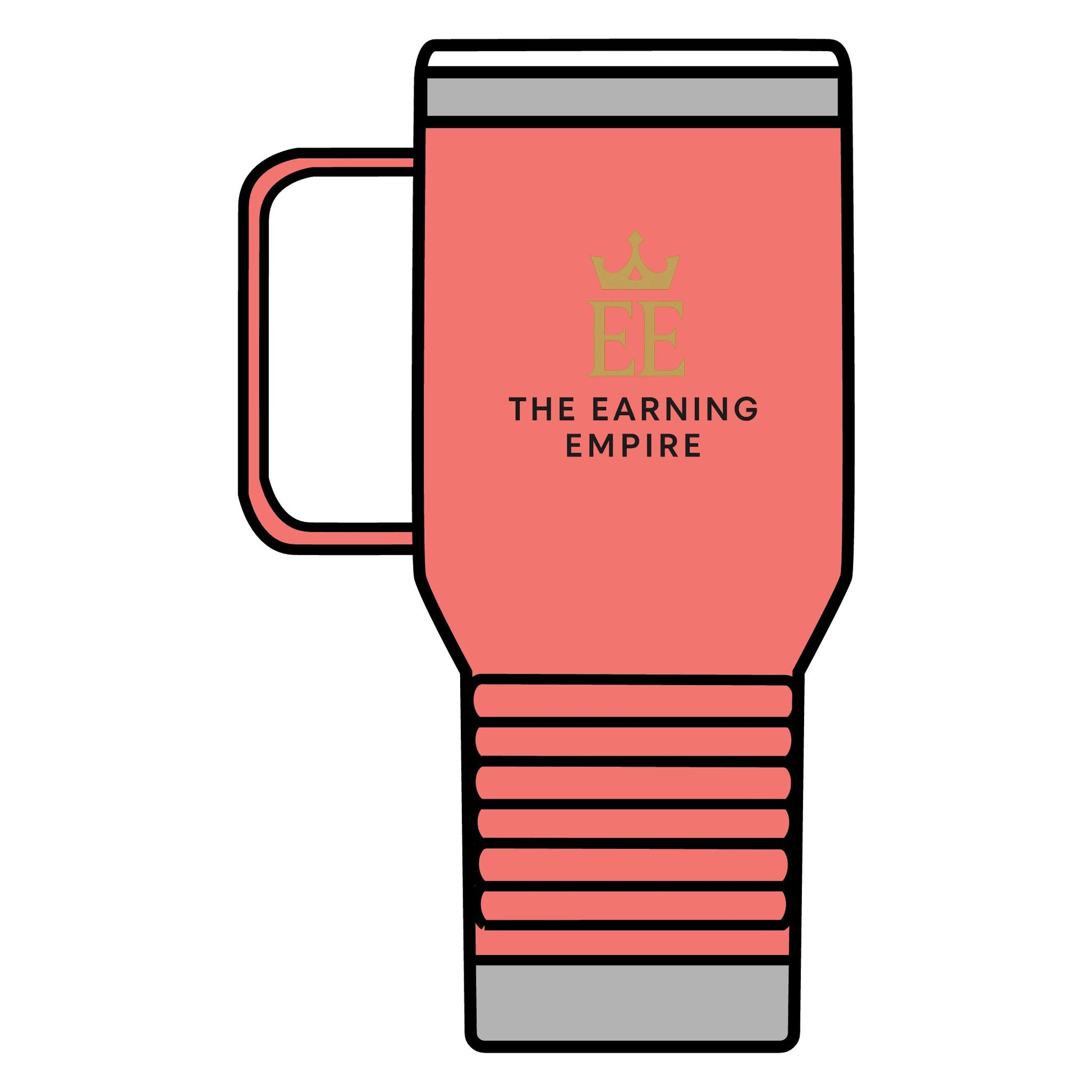 The Earning Empire Luxury Travel Mug, The Earning Empire, 20oz, Coffee Lover Gift, Custom Thermal Cup, Business Travel Accessory