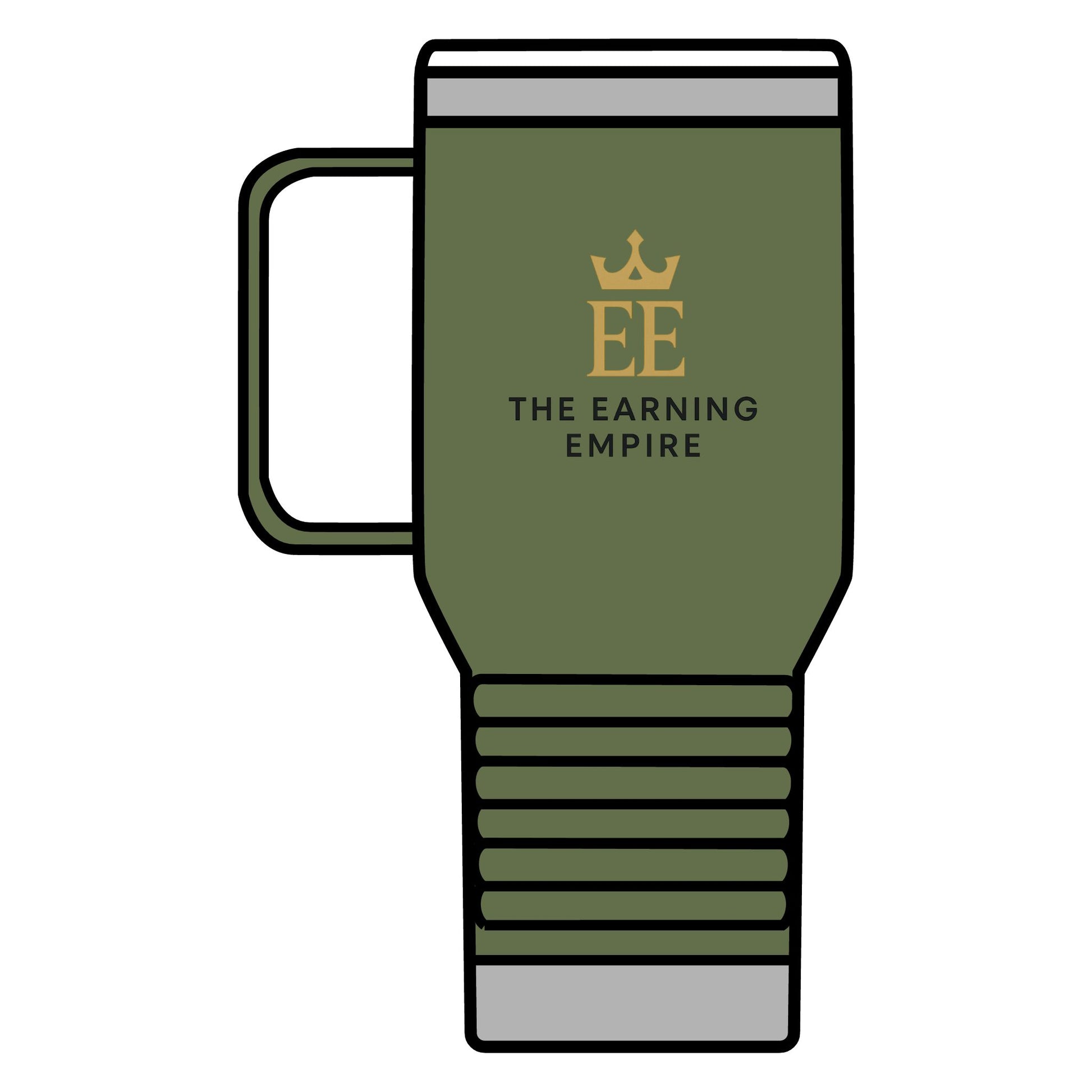 The Earning Empire Luxury Travel Mug, The Earning Empire, 20oz, Coffee Lover Gift, Custom Thermal Cup, Business Travel Accessory