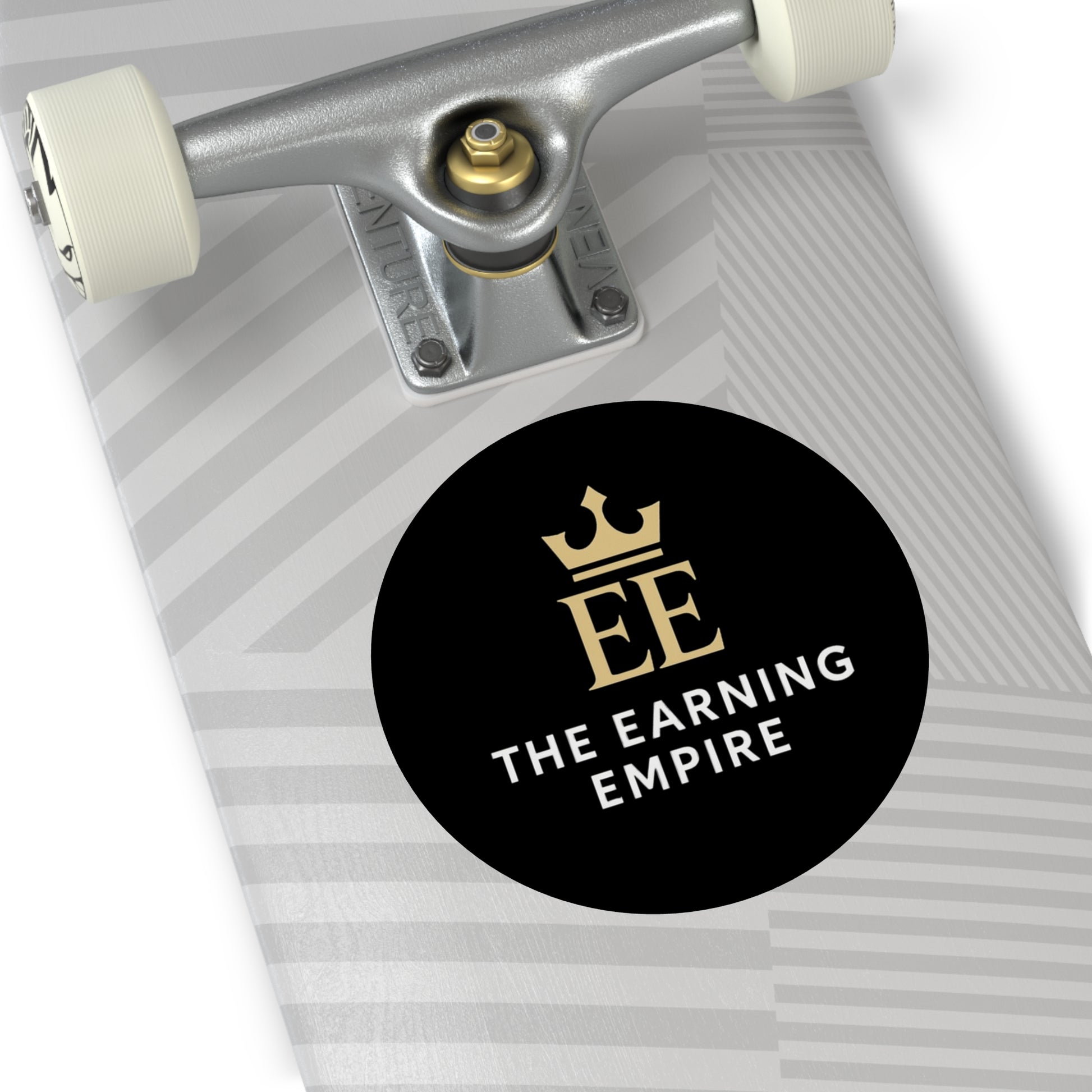 The Earning Empire Round Vinyl Stickers | The Earning Empire | Elegant Decor, Laptop Stickers, Business Branding, Gifts for Entrepreneurs
