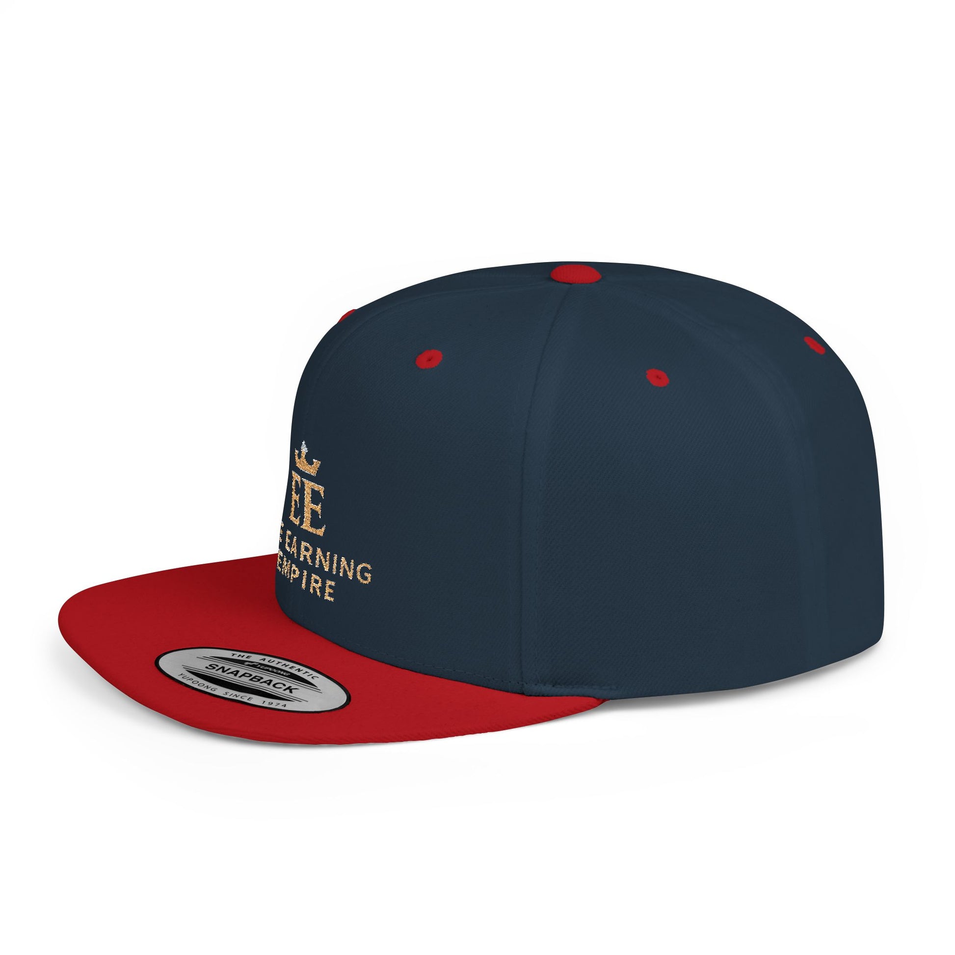 The Earning Empire Stylish Flat Bill Snapback Hat, The Earning Empire Cap, Trendy Snapback, Streetwear Hat, Gift for Him, Adjustable Snapback