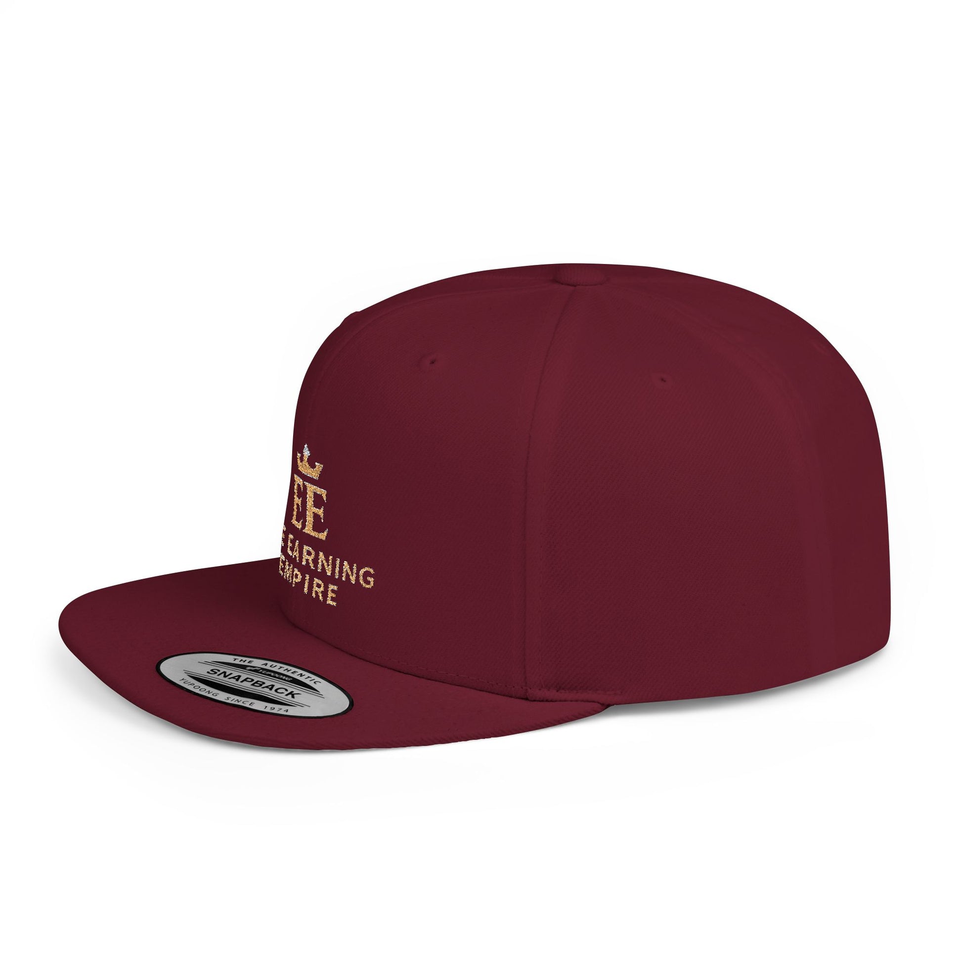 The Earning Empire Stylish Flat Bill Snapback Hat, The Earning Empire Cap, Trendy Snapback, Streetwear Hat, Gift for Him, Adjustable Snapback