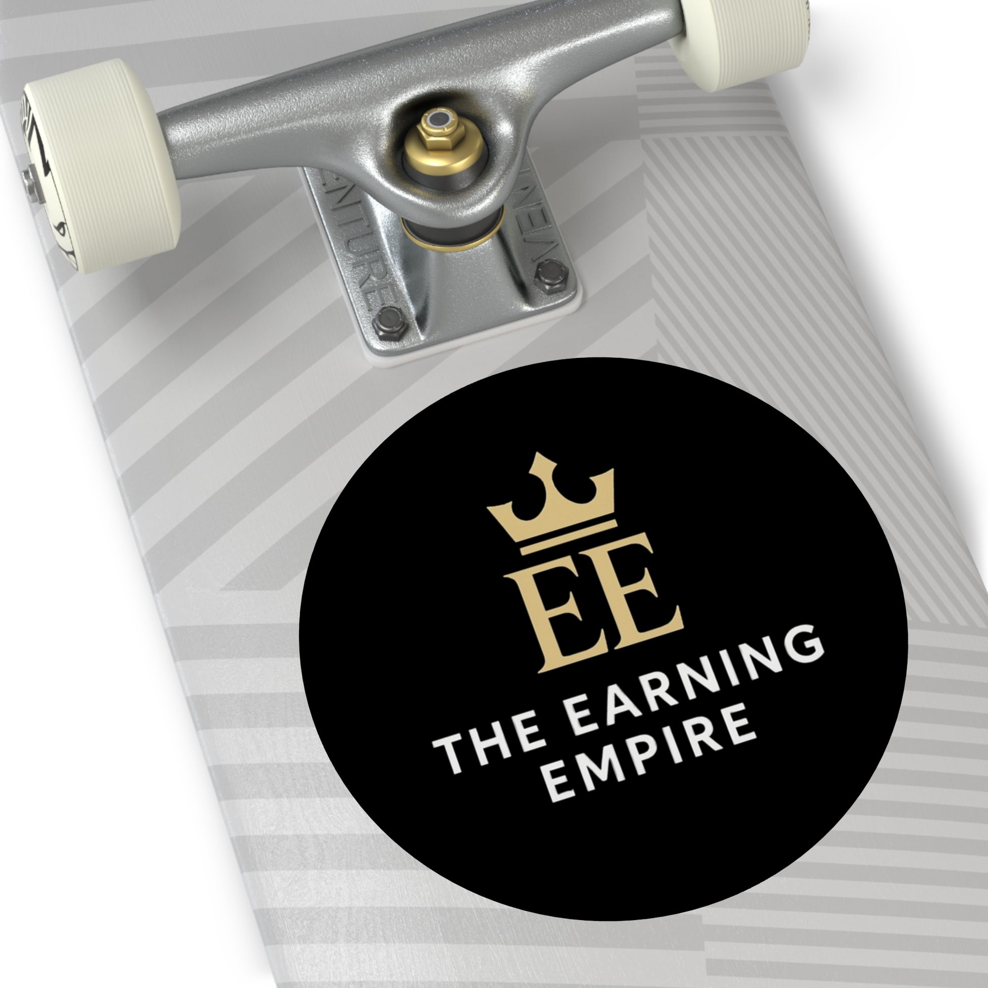 The Earning Empire Round Vinyl Stickers | The Earning Empire | Elegant Decor, Laptop Stickers, Business Branding, Gifts for Entrepreneurs