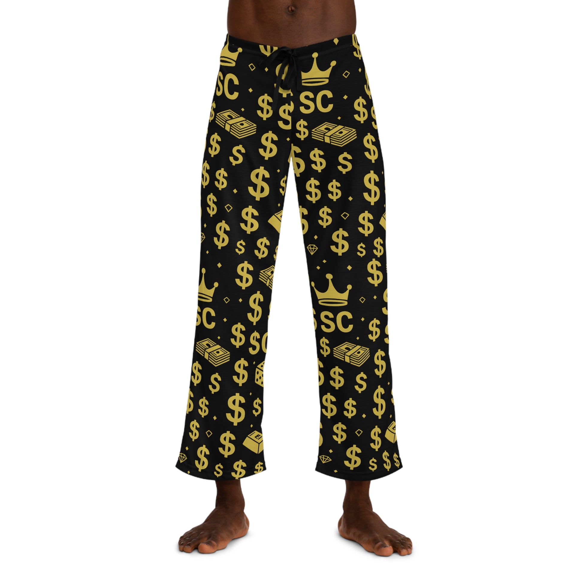 Luxurious Dollar Print Men's Pajama Pants - Stylish Loungewear for Cozy Nights, Gift for Him, Money Theme, Relaxation Essentials