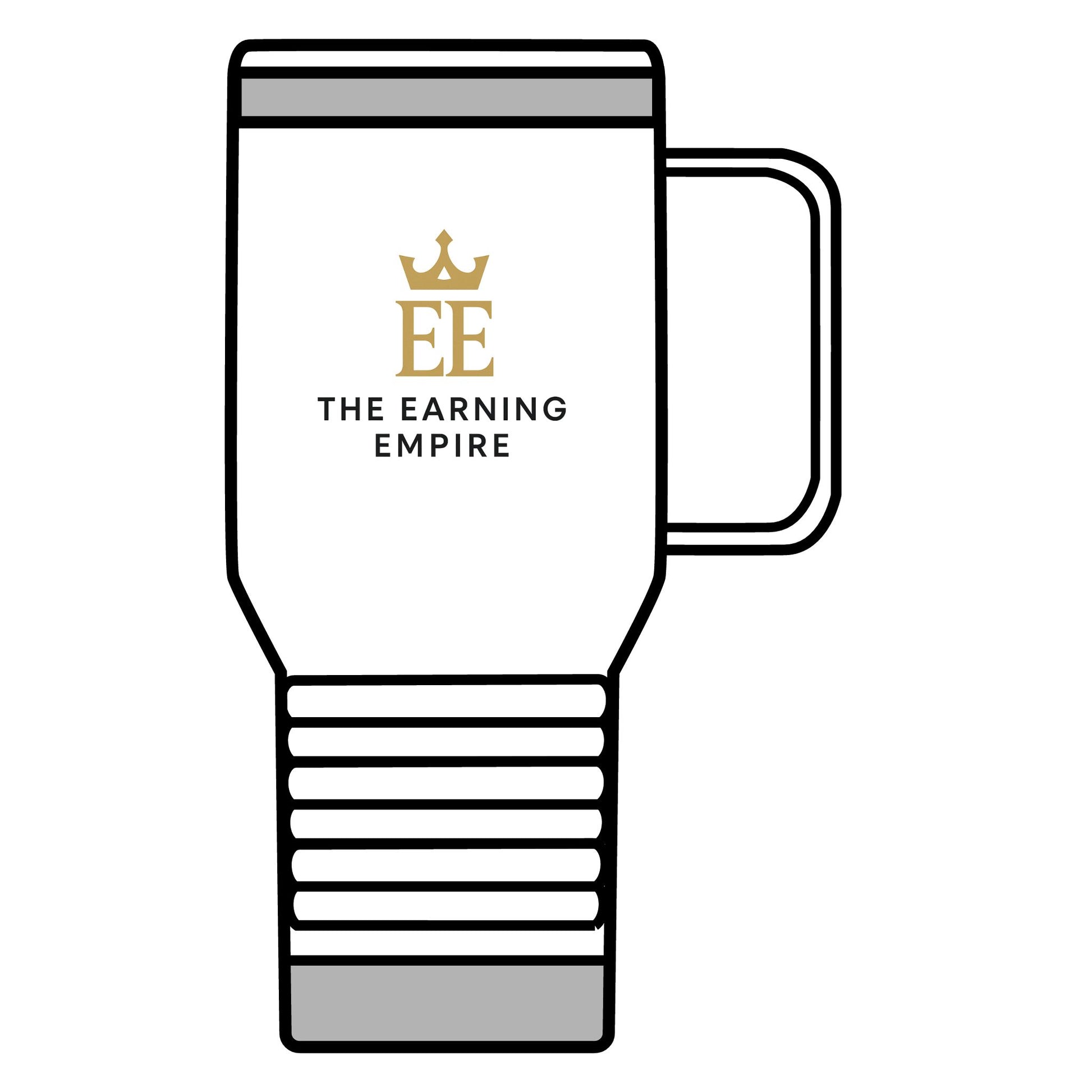 The Earning Empire Luxury Travel Mug, The Earning Empire, 20oz, Coffee Lover Gift, Custom Thermal Cup, Business Travel Accessory