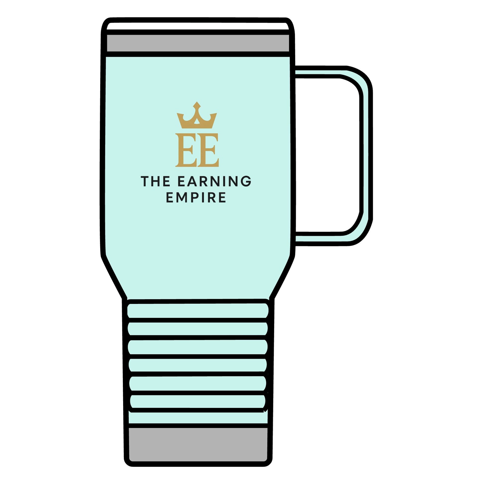 The Earning Empire Luxury Travel Mug, The Earning Empire, 20oz, Coffee Lover Gift, Custom Thermal Cup, Business Travel Accessory