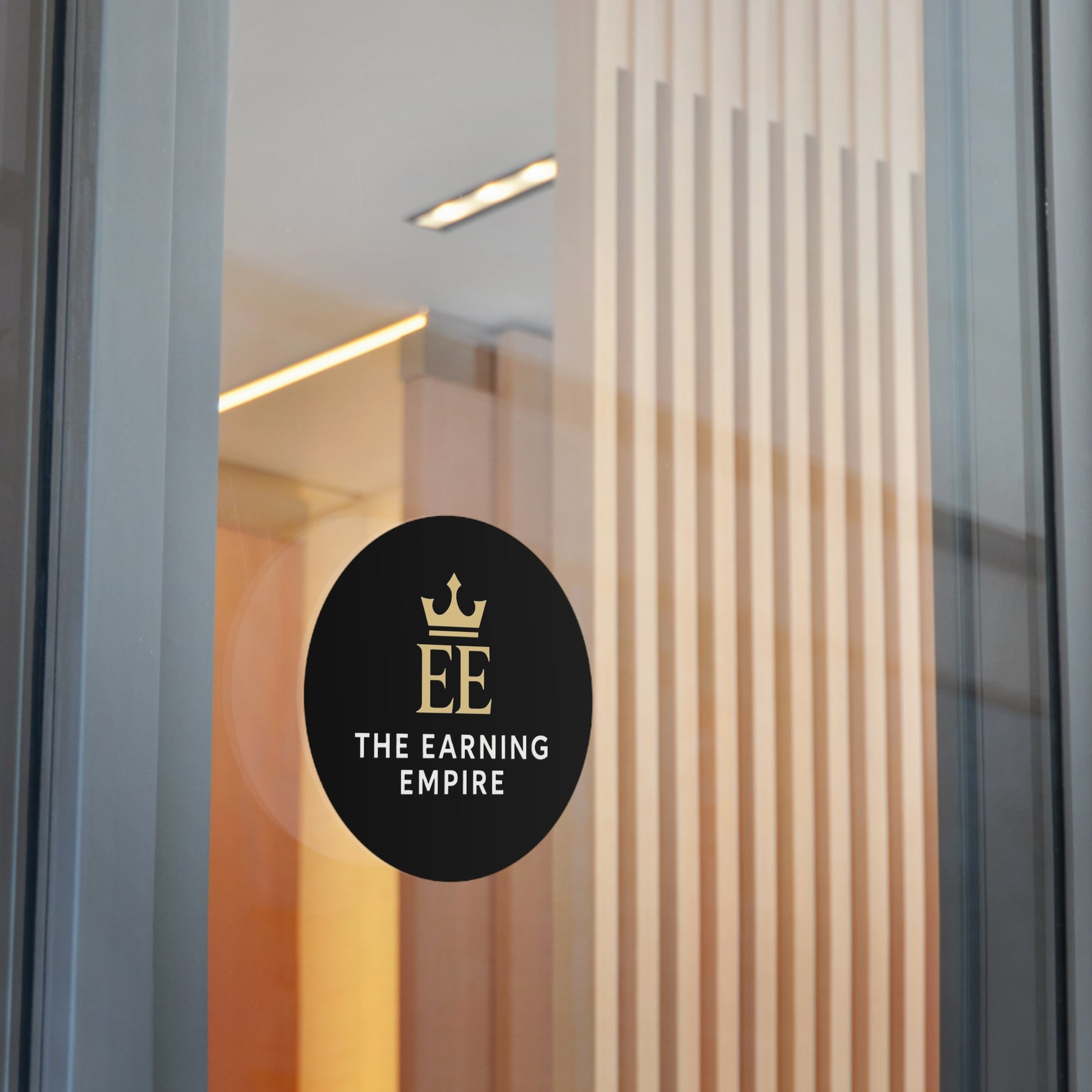 The Earning Empire Round Vinyl Stickers | The Earning Empire | Elegant Decor, Laptop Stickers, Business Branding, Gifts for Entrepreneurs