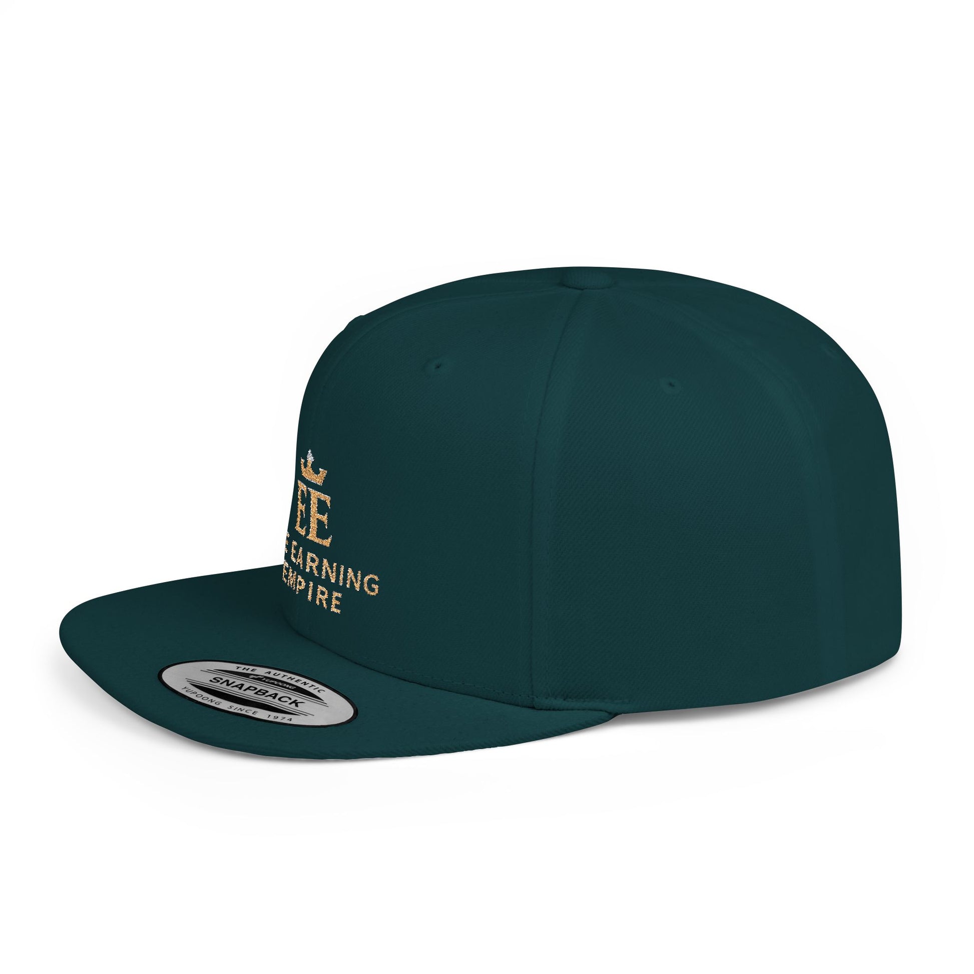 The Earning Empire Stylish Flat Bill Snapback Hat, The Earning Empire Cap, Trendy Snapback, Streetwear Hat, Gift for Him, Adjustable Snapback