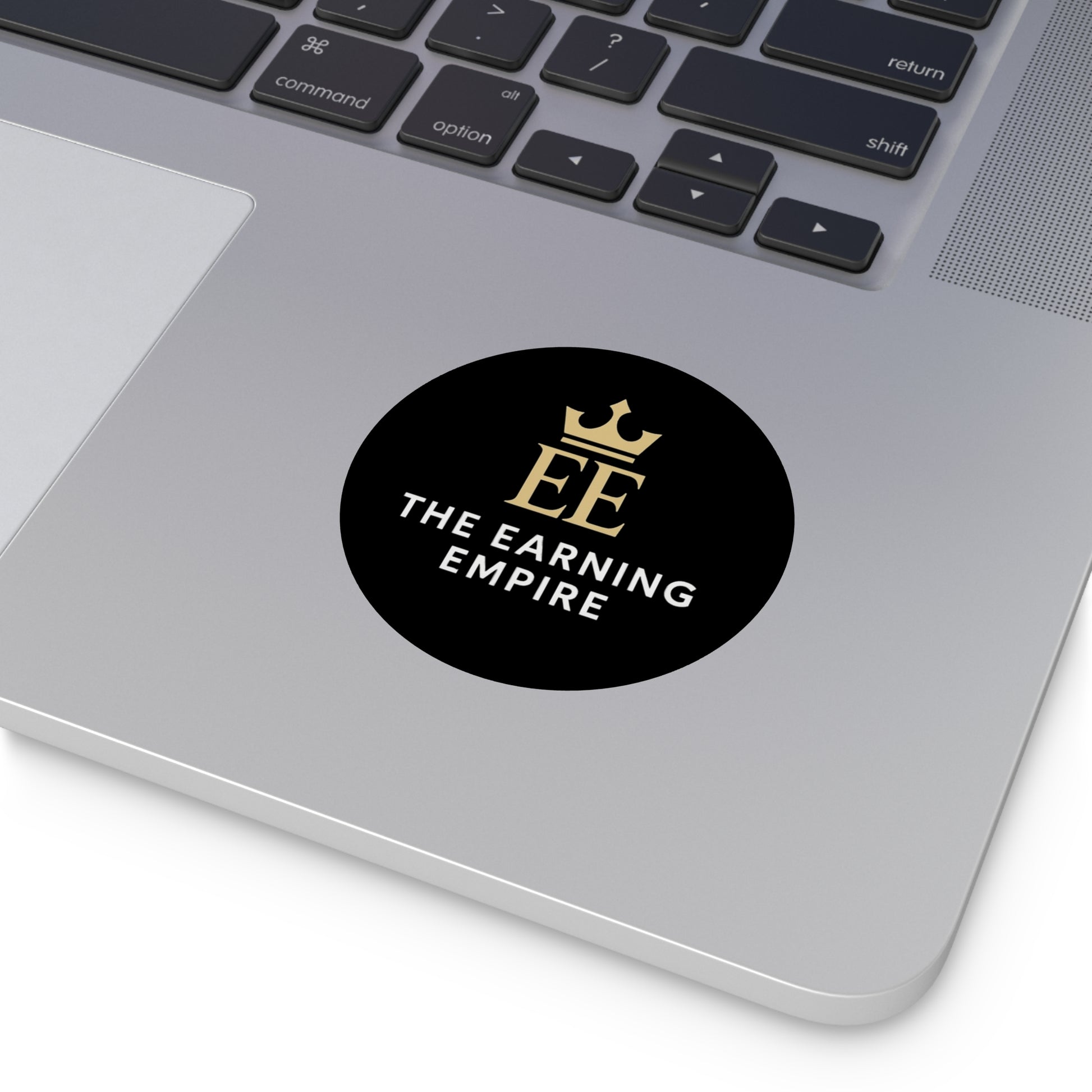 The Earning Empire Round Vinyl Stickers | The Earning Empire | Elegant Decor, Laptop Stickers, Business Branding, Gifts for Entrepreneurs