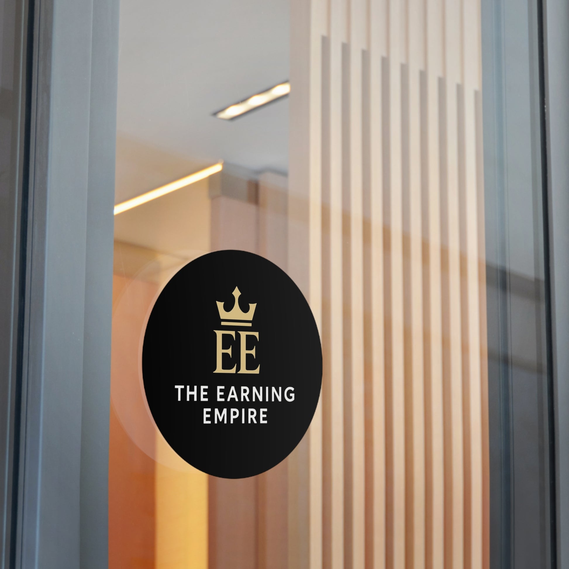 The Earning Empire Round Vinyl Stickers | The Earning Empire | Elegant Decor, Laptop Stickers, Business Branding, Gifts for Entrepreneurs