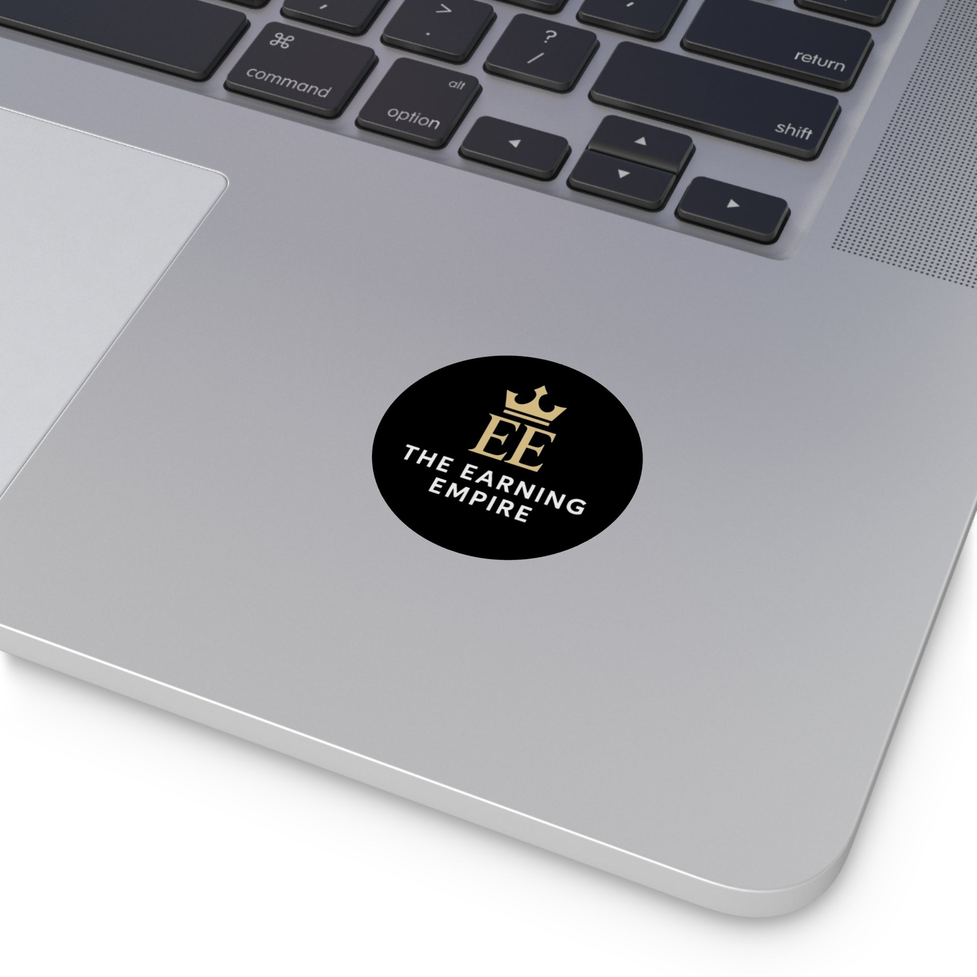 The Earning Empire Round Vinyl Stickers | The Earning Empire | Elegant Decor, Laptop Stickers, Business Branding, Gifts for Entrepreneurs