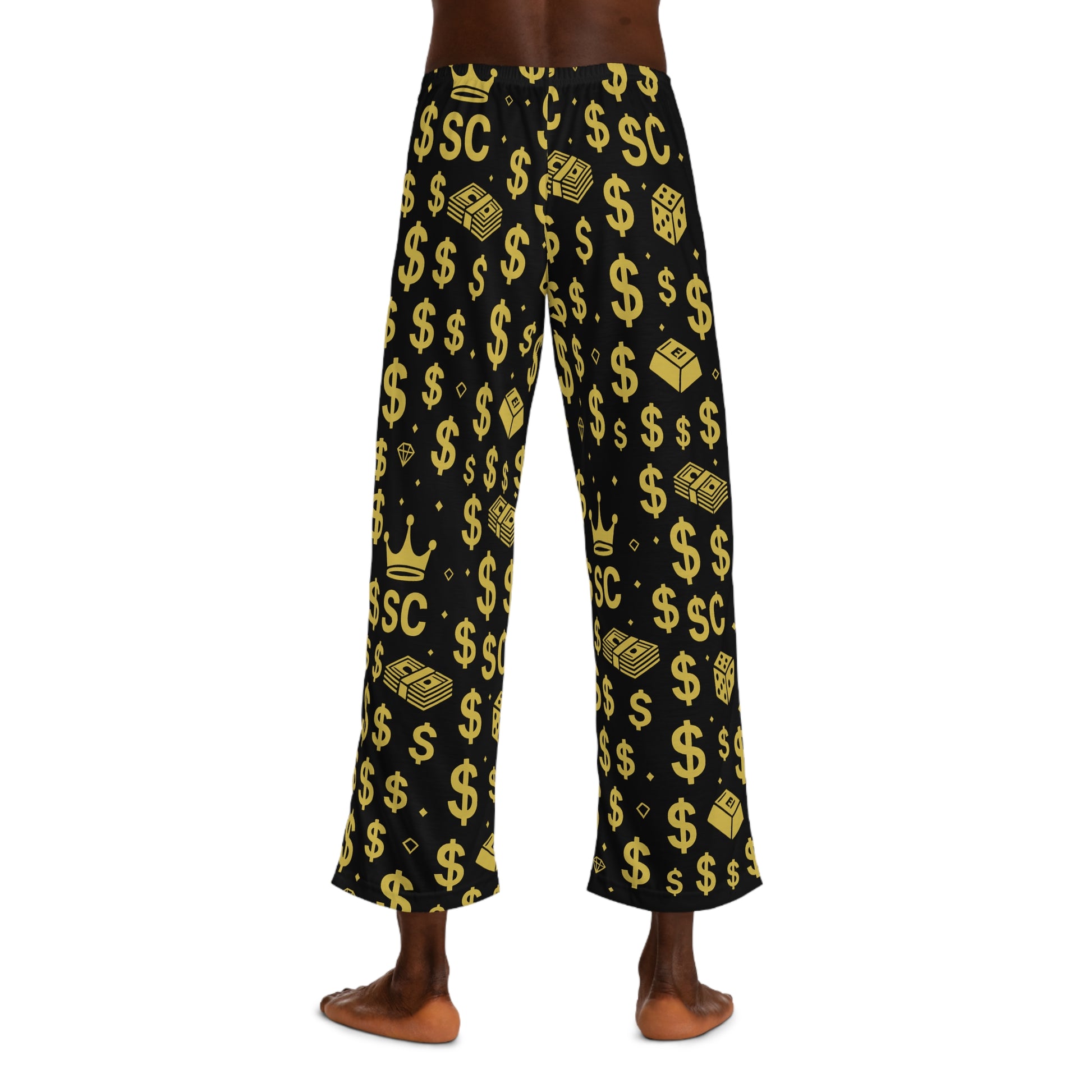 Luxurious Dollar Print Men's Pajama Pants - Stylish Loungewear for Cozy Nights, Gift for Him, Money Theme, Relaxation Essentials